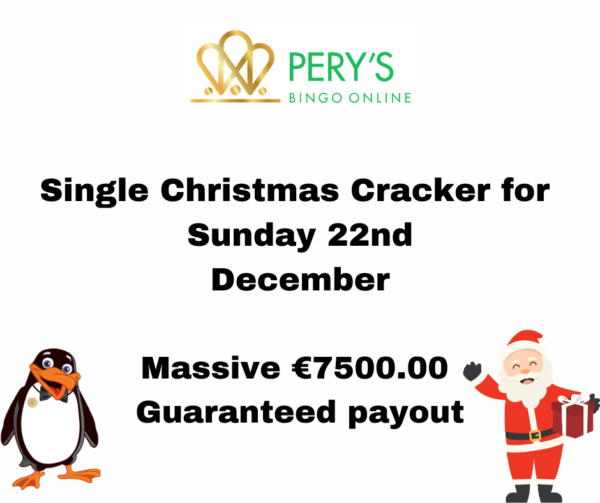 Sunday 22nd December - Single Christmas Cracker